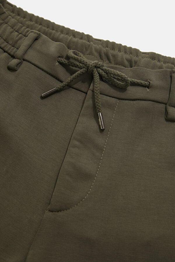 Relax Fit Khaki Straight Leg Modal Men's Pants 3