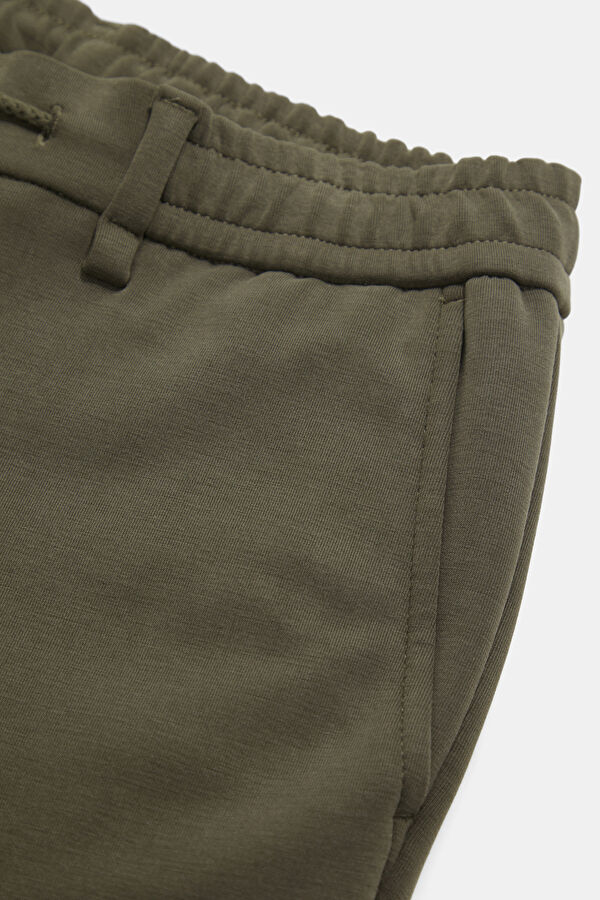 Relax Fit Khaki Straight Leg Modal Men's Pants 4
