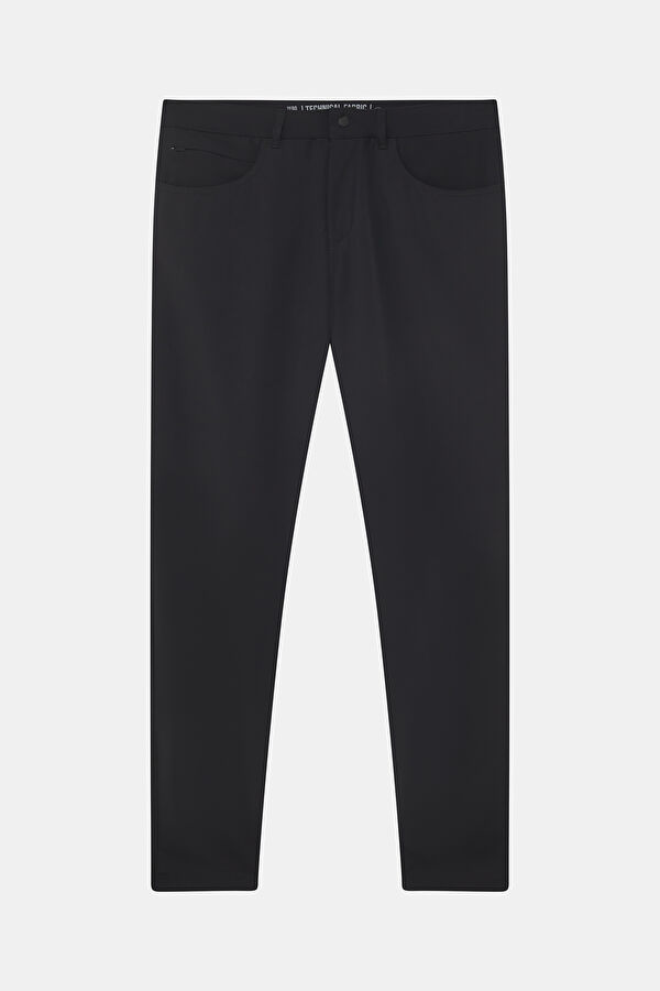 Relax Fit Black Straight Leg Men's Pants