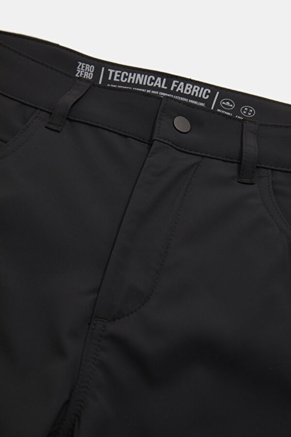 Relax Fit Black Straight Leg Men's Pants 3