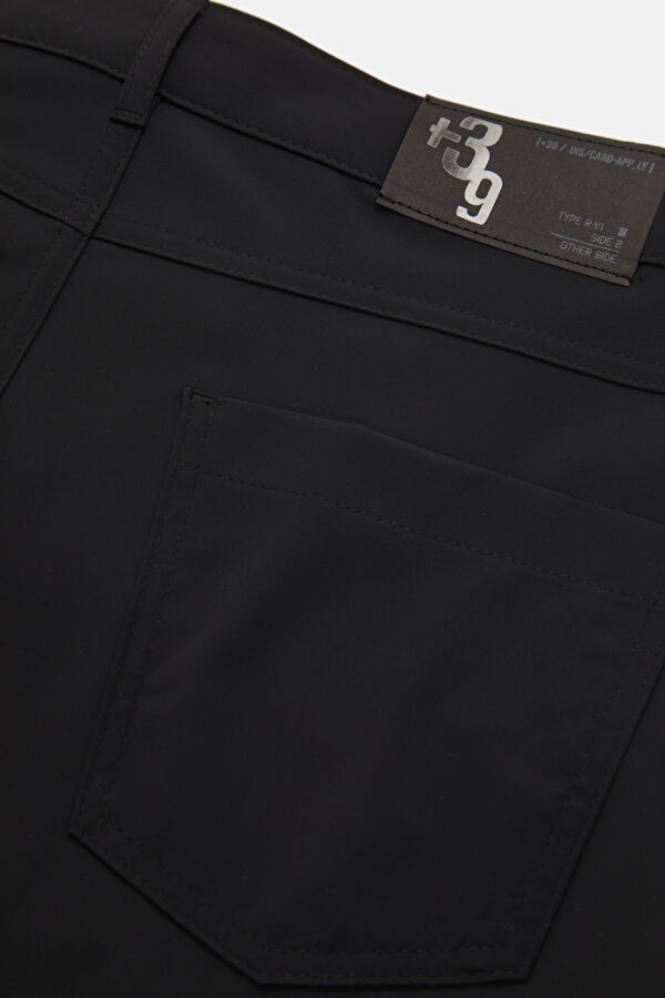 Relax Fit Black Straight Leg Men's Pants 5