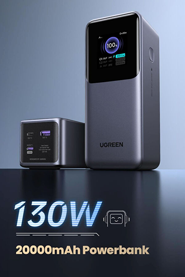 Nexode 20.000 mAh 130W LED Ekranlı Powerbank 2