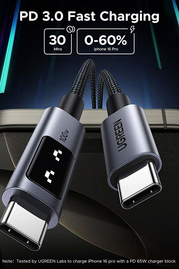 USB-C to USB-C 5A/100W 1M Charging Cable 3