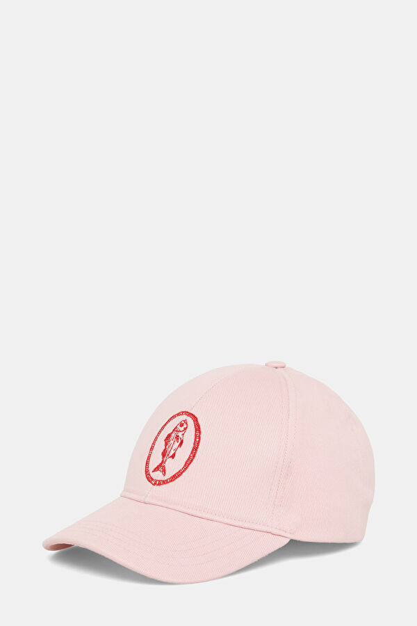 Pembe Nakışlı Şapka