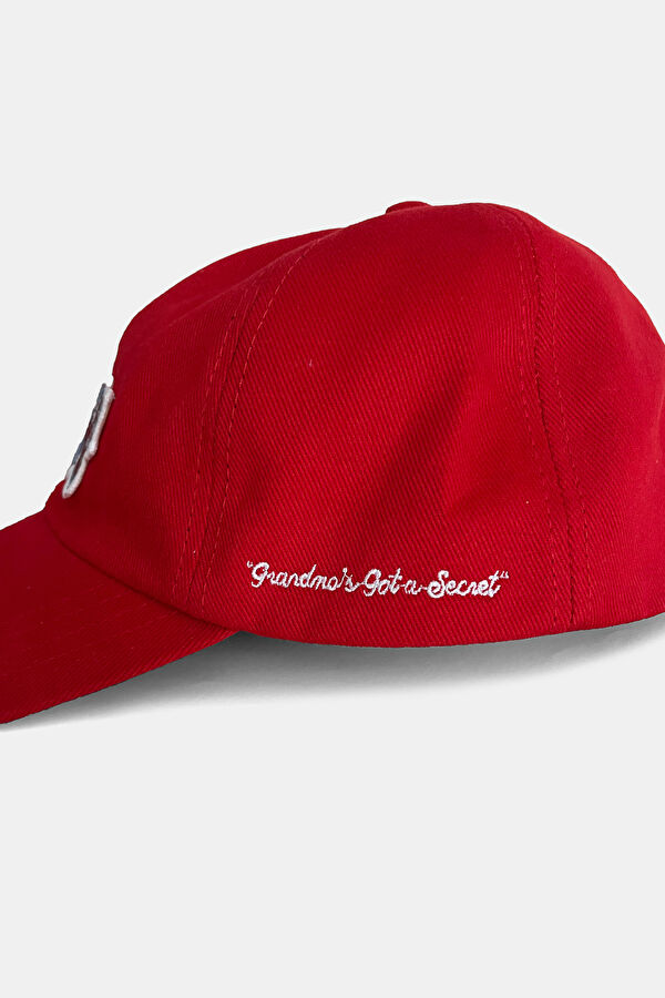 Red Embroidered Hat 2