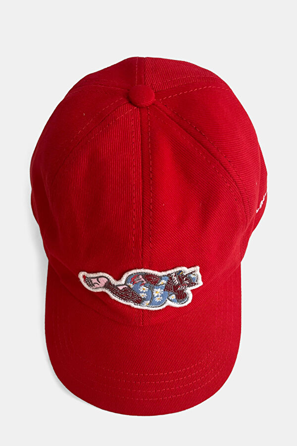 Red Embroidered Hat 4