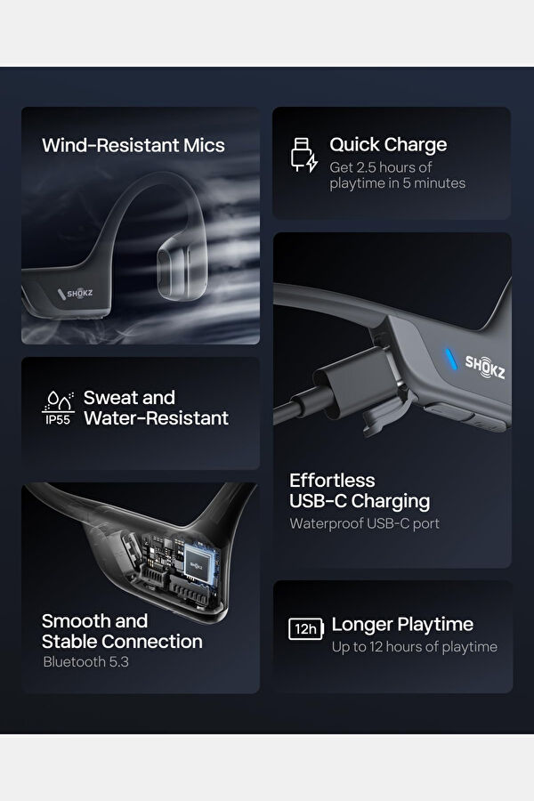 OpenRun Pro 2 Black Headphones 8