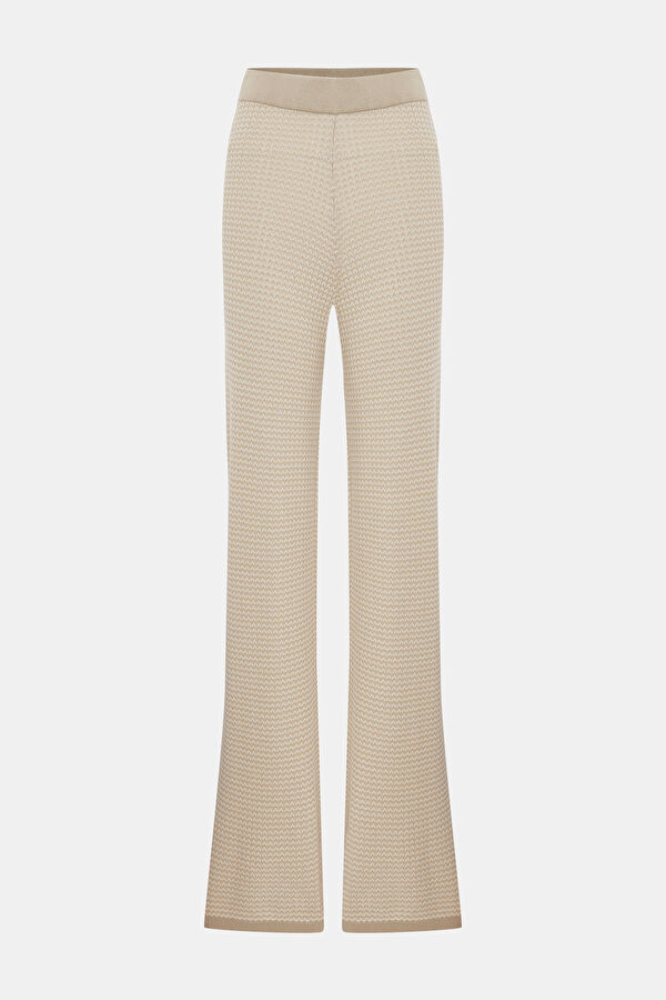 Beige Straight Women's Pants