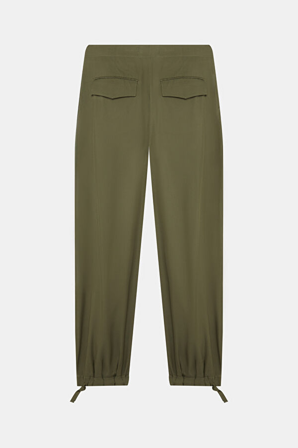 Khaki Straight Viscose Pants 2