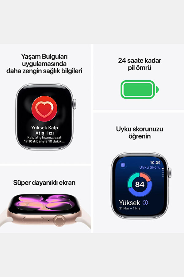 Watch Series 11 GPS + Cellular 46mm Natural Titanium Case with Natural Milanese Loop - M/L MFD04TU/A 3