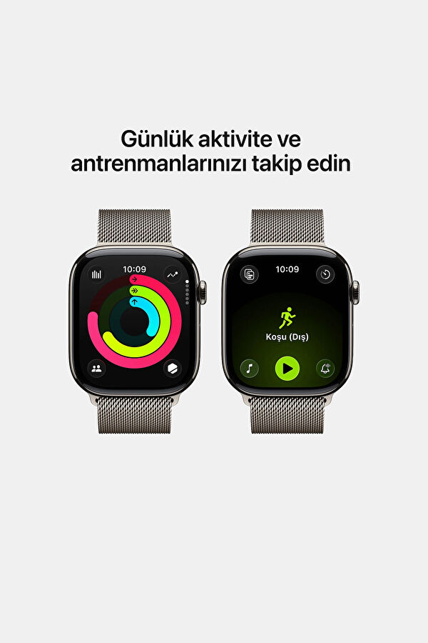 Watch Series 11 GPS + Cellular 46mm Natural Titanium Case with Natural Milanese Loop - M/L MFD04TU/A 4