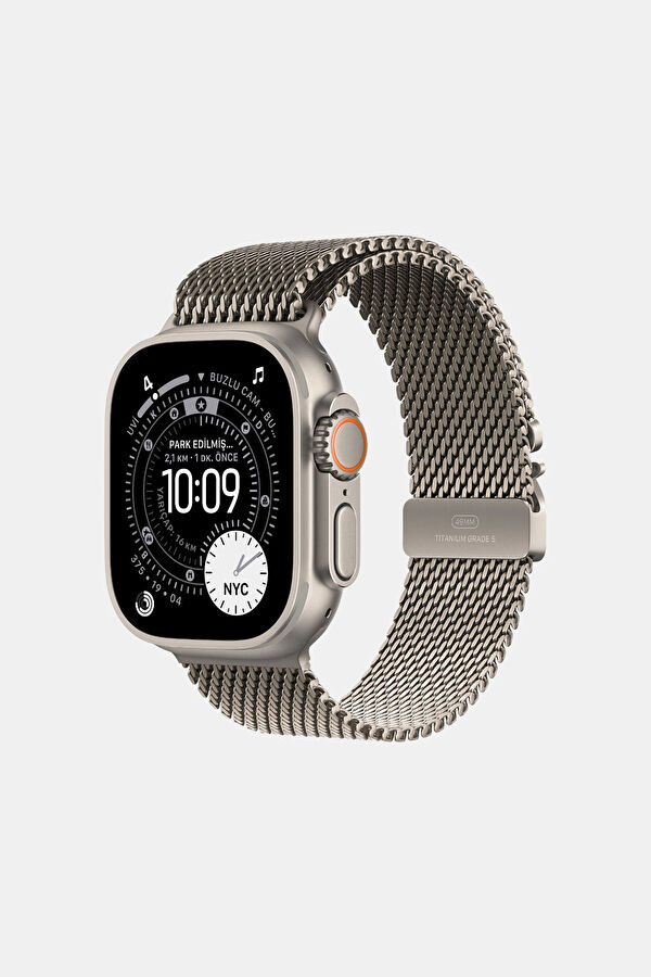 Watch Ultra 3 GPS + Cellular 49mm Natural Titanium Case with Natural Titanium Milanese Loop - Large MF0E4TU/A