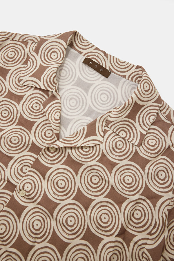 Spiral Çok Renkli Desenli Erkek Gömlek 3
