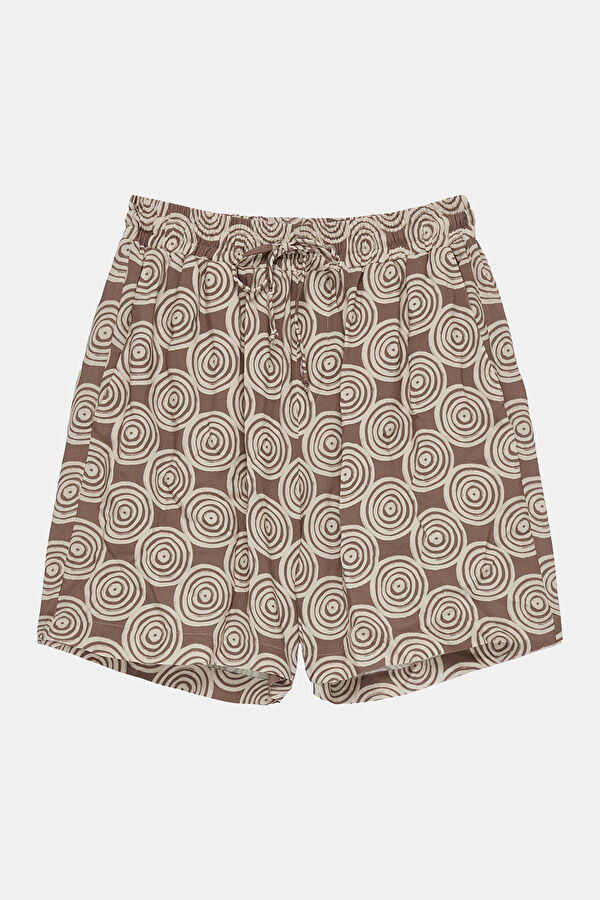 Spiral Multicolored Patterned Viscose Men's Shorts