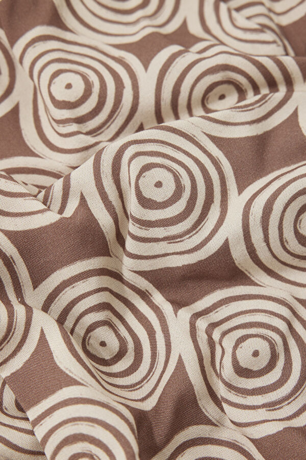 Spiral Multicolored Patterned Viscose Men's Shorts 4