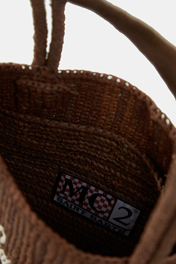 Raffia Mid Kahve Çanta 5