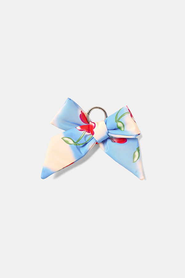 Blue Red Cherry Sky Bow Charm