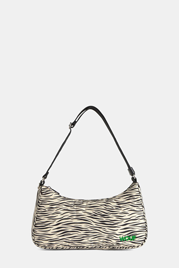 Black White Zebra Hit Shoulder Bag
