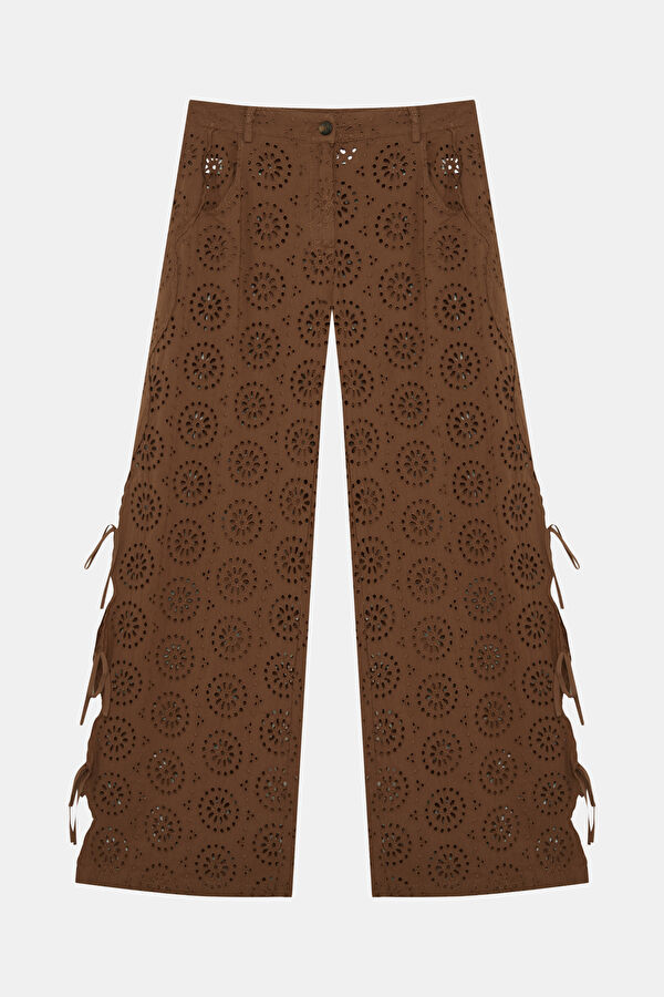 Kahve Wide Leg Kadın Pantolon