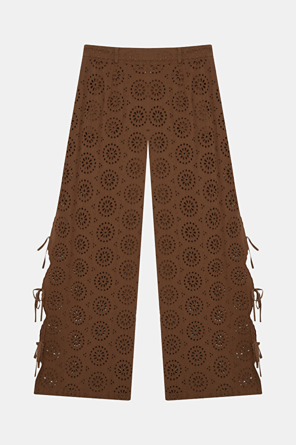 Kahve Wide Leg Kadın Pantolon 2