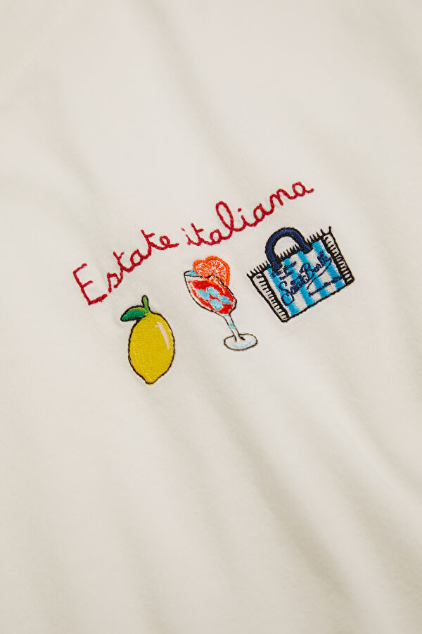 Beyaz Kadın T-Shirt 4