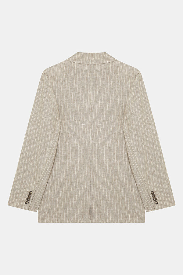 Brown Button-Down Women's Jacket 2