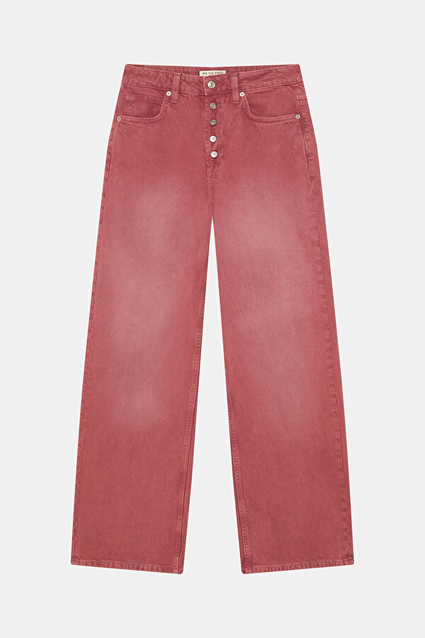 Red Straight Women's Pants