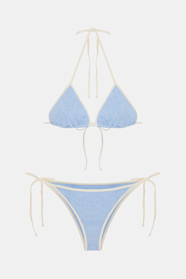 Mavi Bağlamalı Kadın Bikini 4