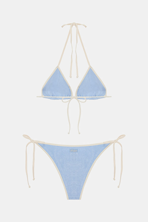 Mavi Bağlamalı Kadın Bikini 5