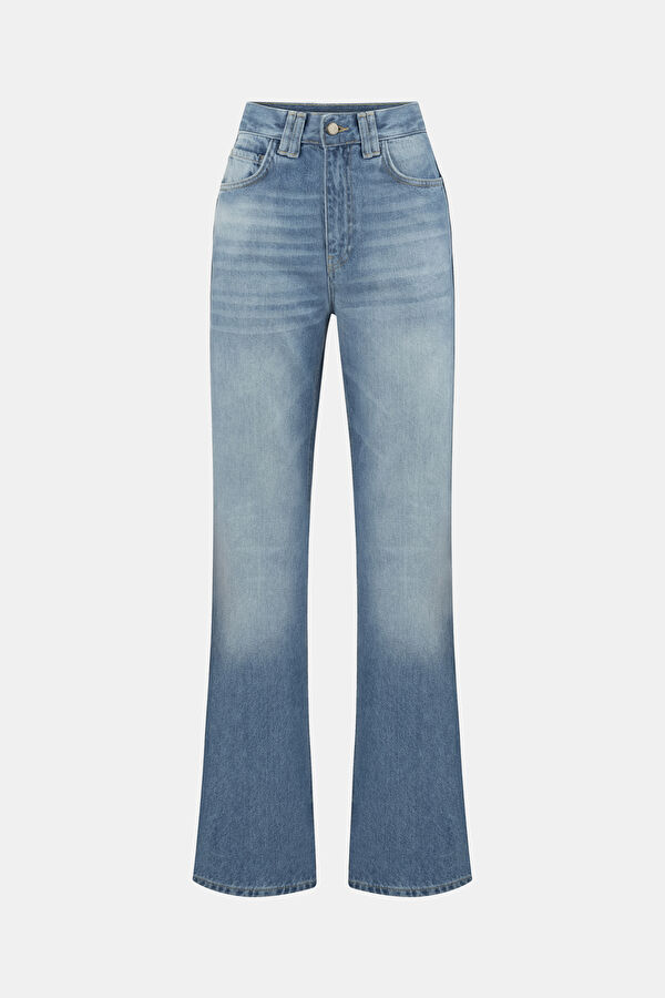 Mavi Wide Leg Kadın Pantolon