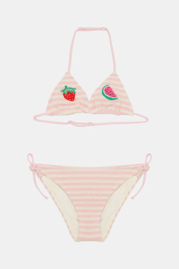Çok Renkli Desenli Çocuk Bikini