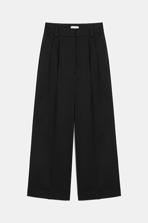 Siyah Wide Leg Kadın Pantolon