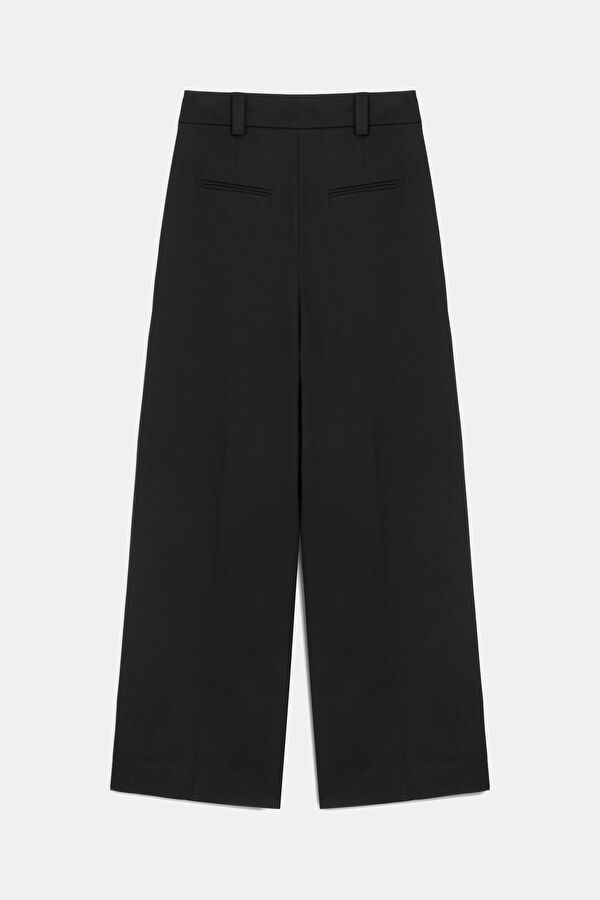Siyah Wide Leg Kadın Pantolon 2