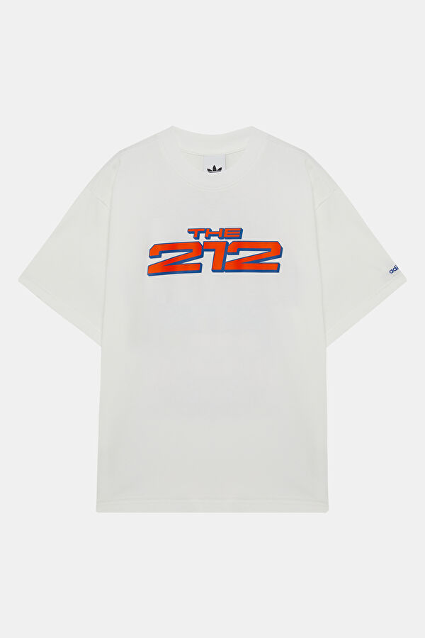 Relax Fit White Crew Neck Printed Men's T-Shirt