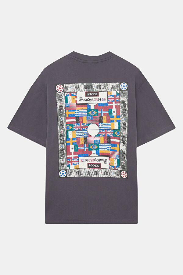 Relax Fit Anthracite Crew Neck Printed Men's T-Shirt 2