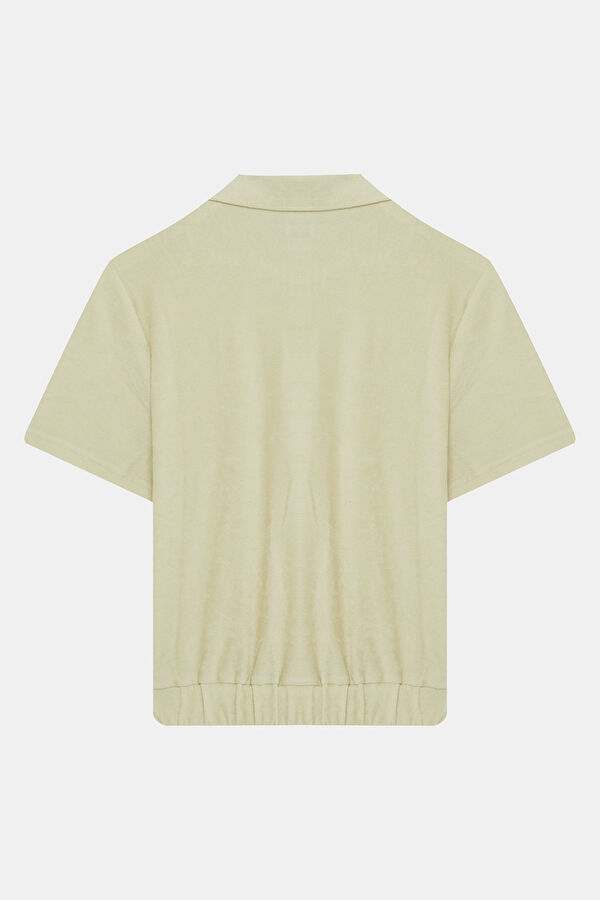 Green Short Sleeve Blouse 2