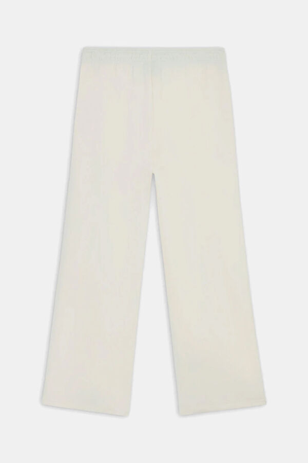 Ecru Wide Leg Trousers 2