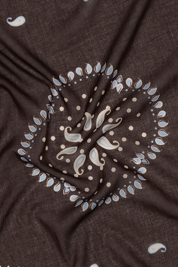 Brown Patterned Scarf 2