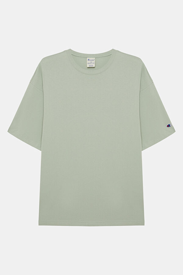 Relax Kalıp Mint Bisiklet Yaka Erkek T-Shirt