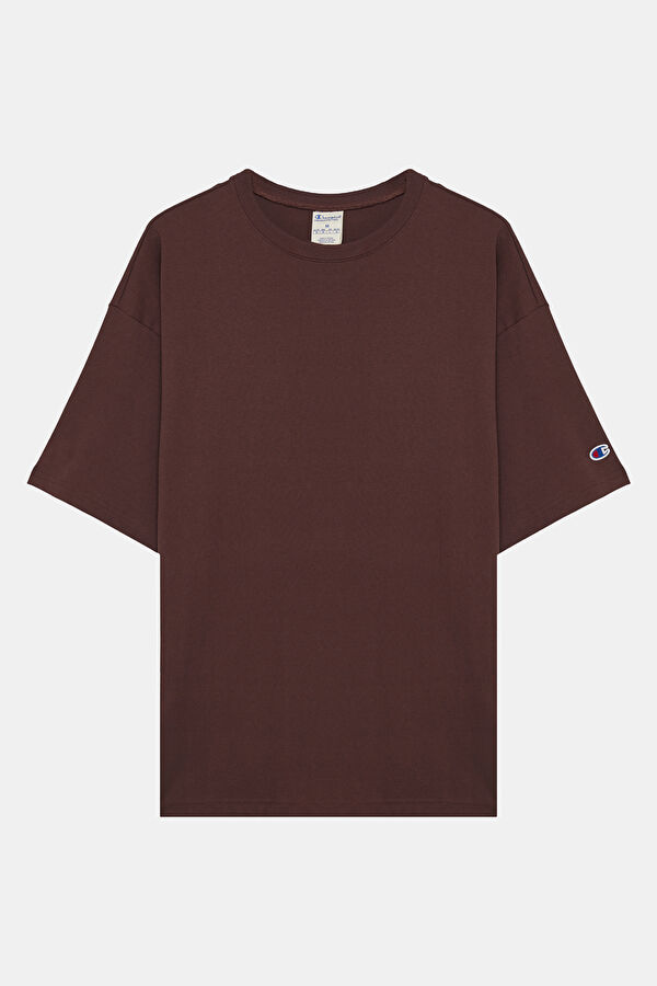 Relax Fit Burgundy Crew Neck Men's T-Shirt
