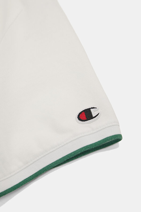 Beyaz Polo Yaka Kadın T-Shirt 4