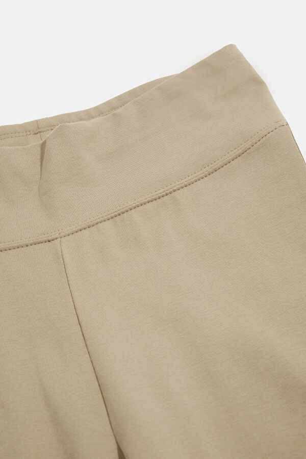 Bej Wide Leg Kadın Spor Pantolon 3