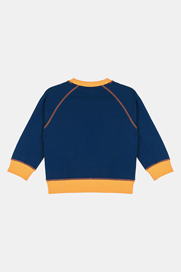 Koyu Lacivert Bisiklet Yaka Çocuk Sweatshirt 2