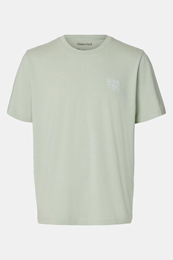 Açık Yeşil Bisiklet Yaka Erkek T-Shirt