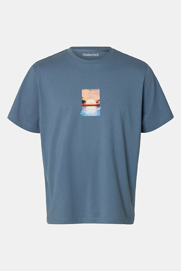 Blue Men's Crew Neck T-Shirt
