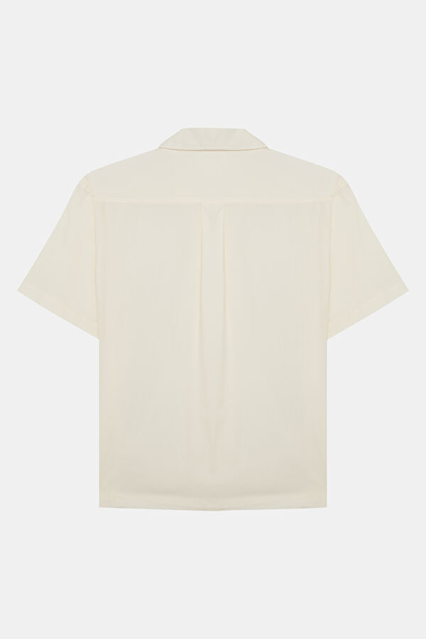 Relax Kalıp Ekru Polo Yaka Erkek T-Shirt 2