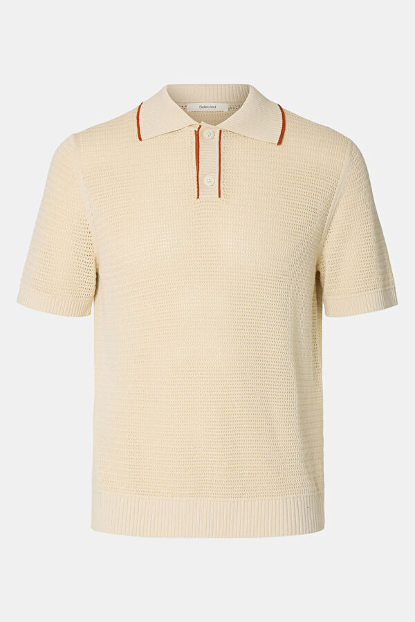 Cream Men's Polo Shirt