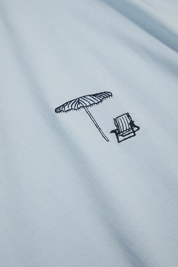 Blue Men's Crew Neck T-Shirt 4