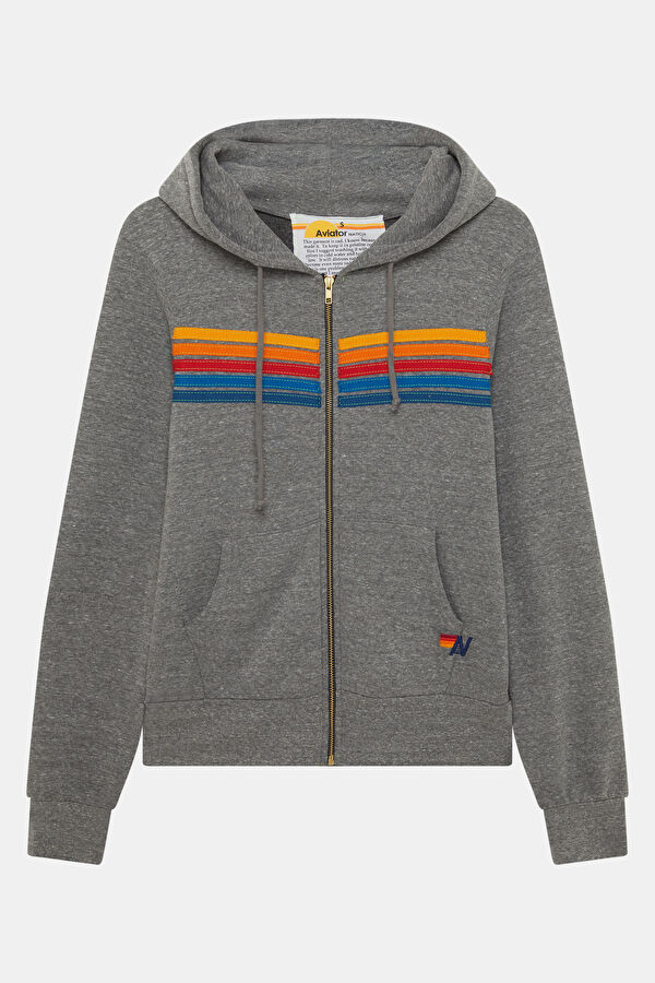 Gri Melanj Kapuşonlu Kadın Sweatshirt