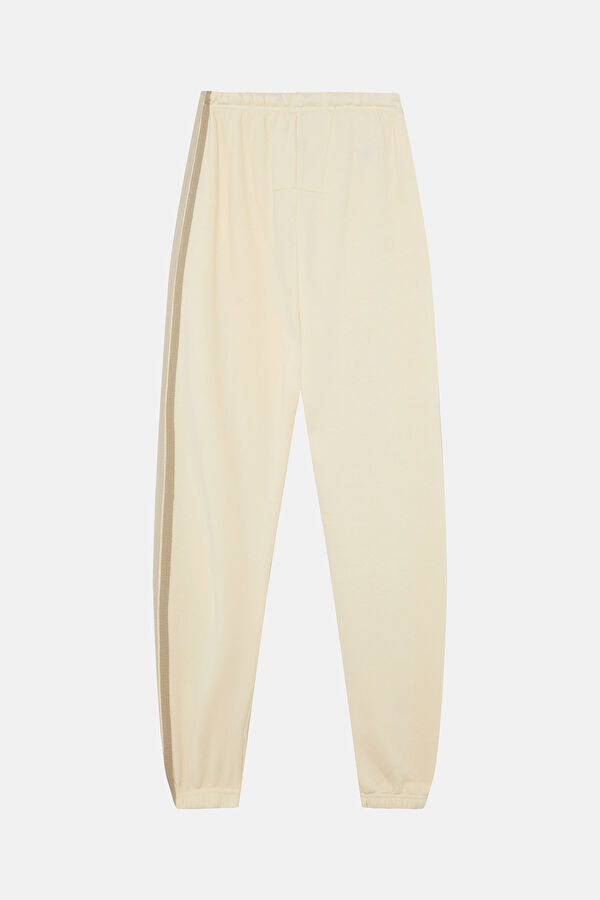 Krem Skinny Kadın Spor Pantolon 2